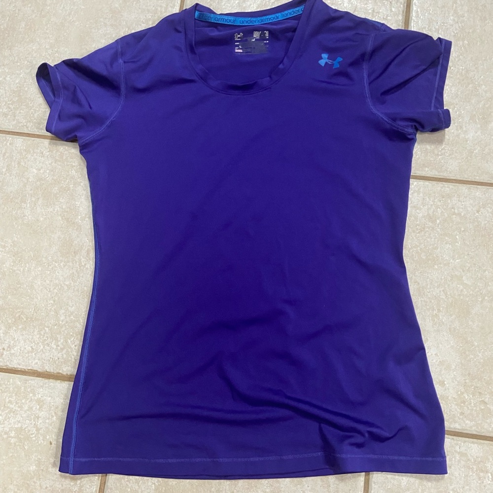 Under Armour YM Vivid Purple Short Sleeve Tee